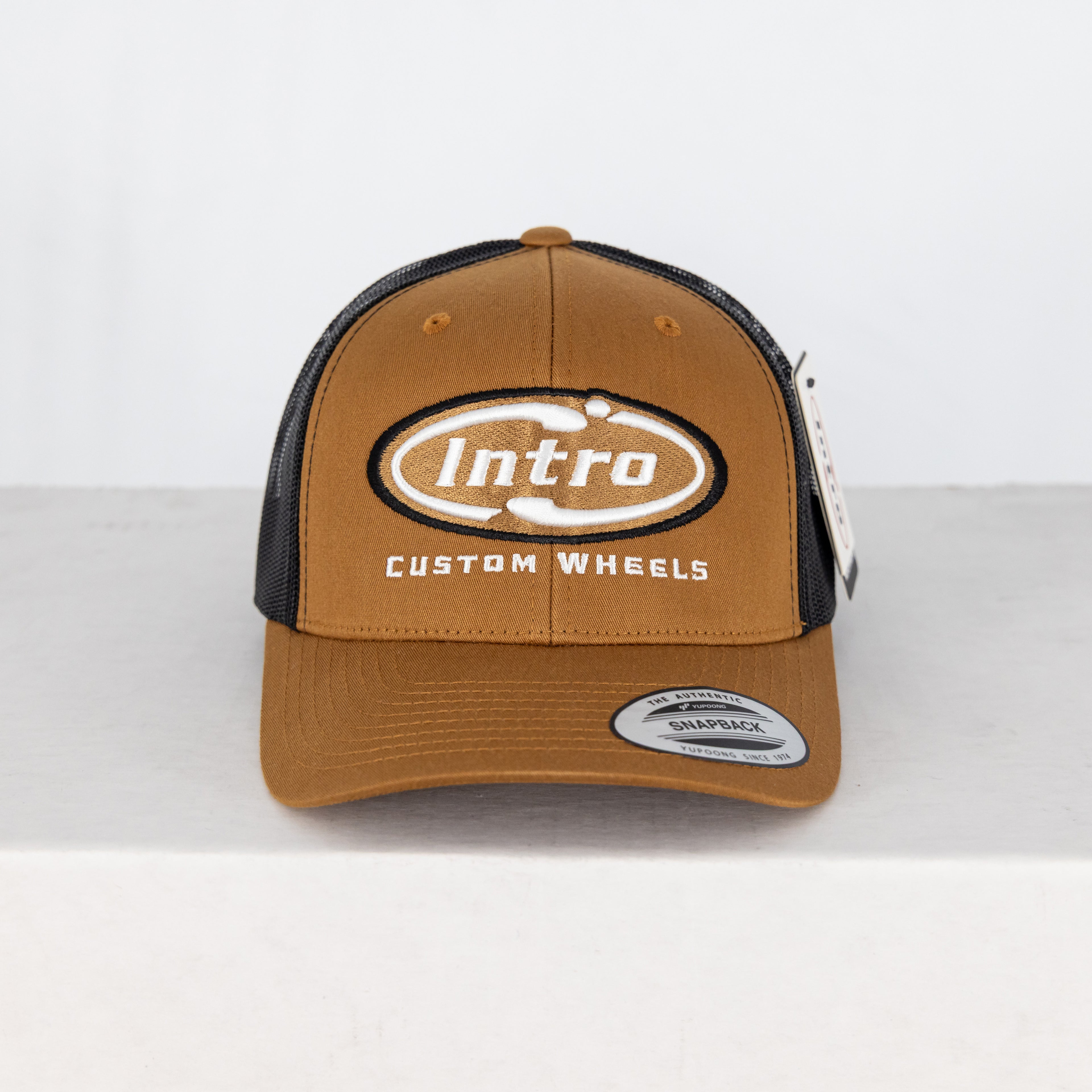 Caramel/Black 5 Panel Retro YP Trucker (CURVED)