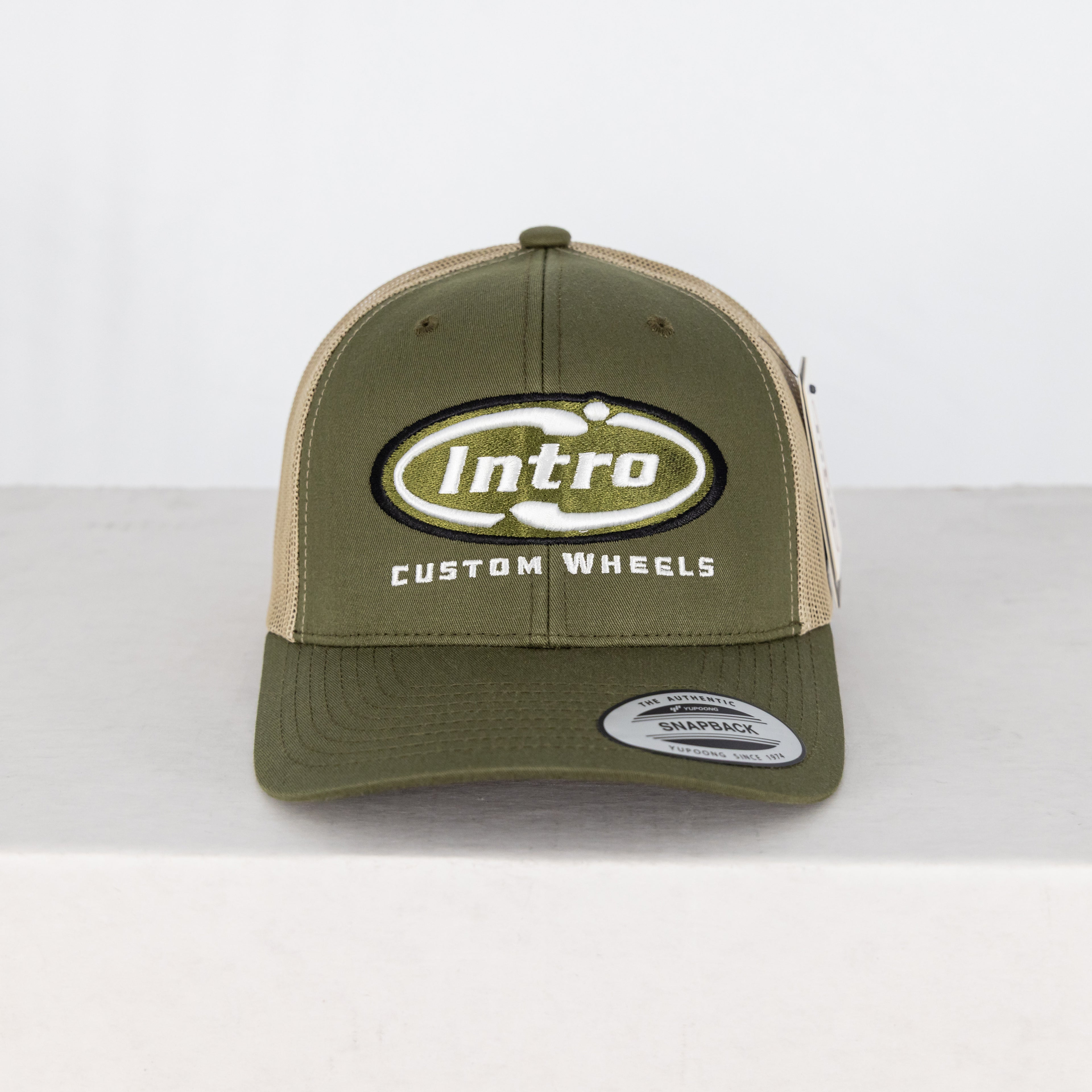 Moss/Khaki 5 Panel Retro YP Trucker (CURVED)