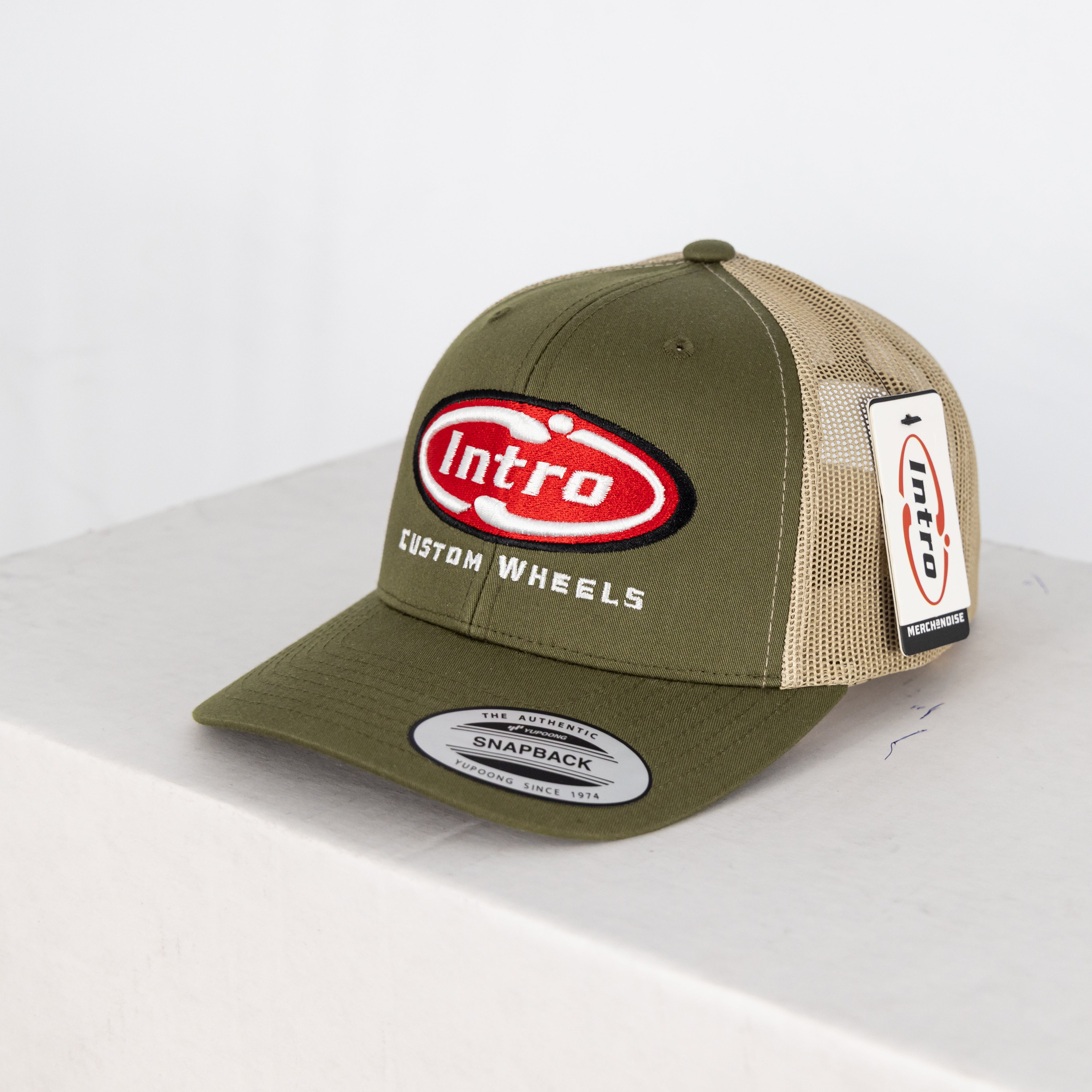 Moss/Khaki 5 Panel Retro YP Trucker (CURVED)