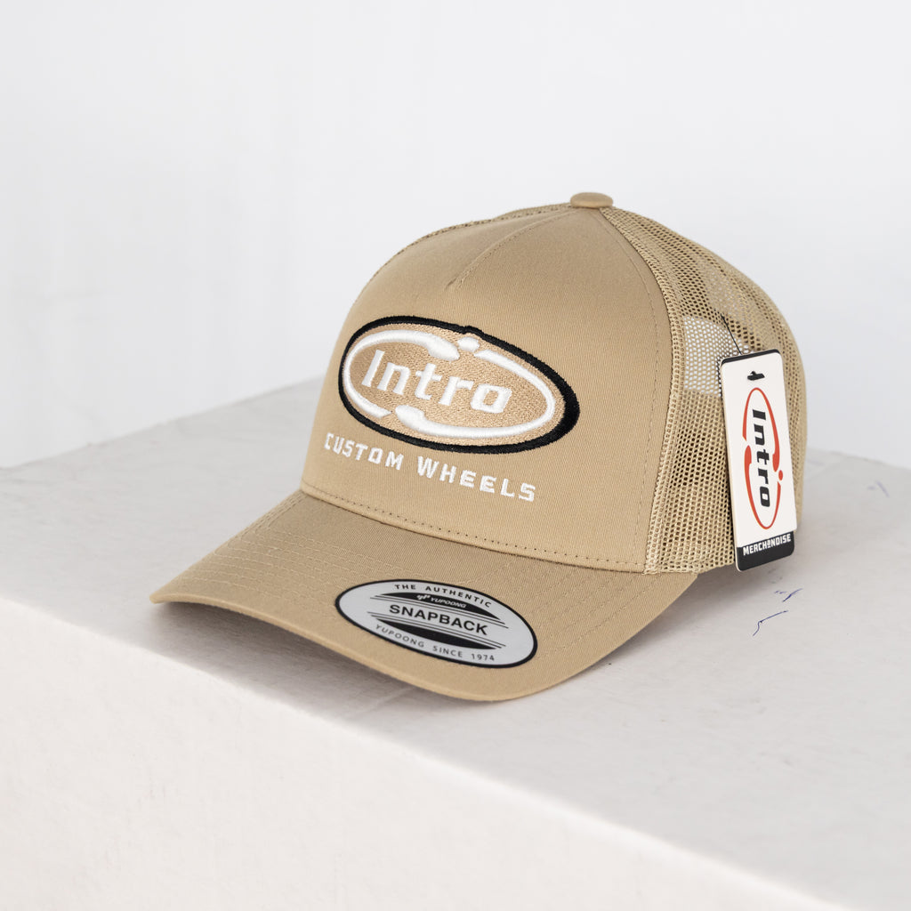 Khaki 5 Panel Retro YP Trucker (CURVED)