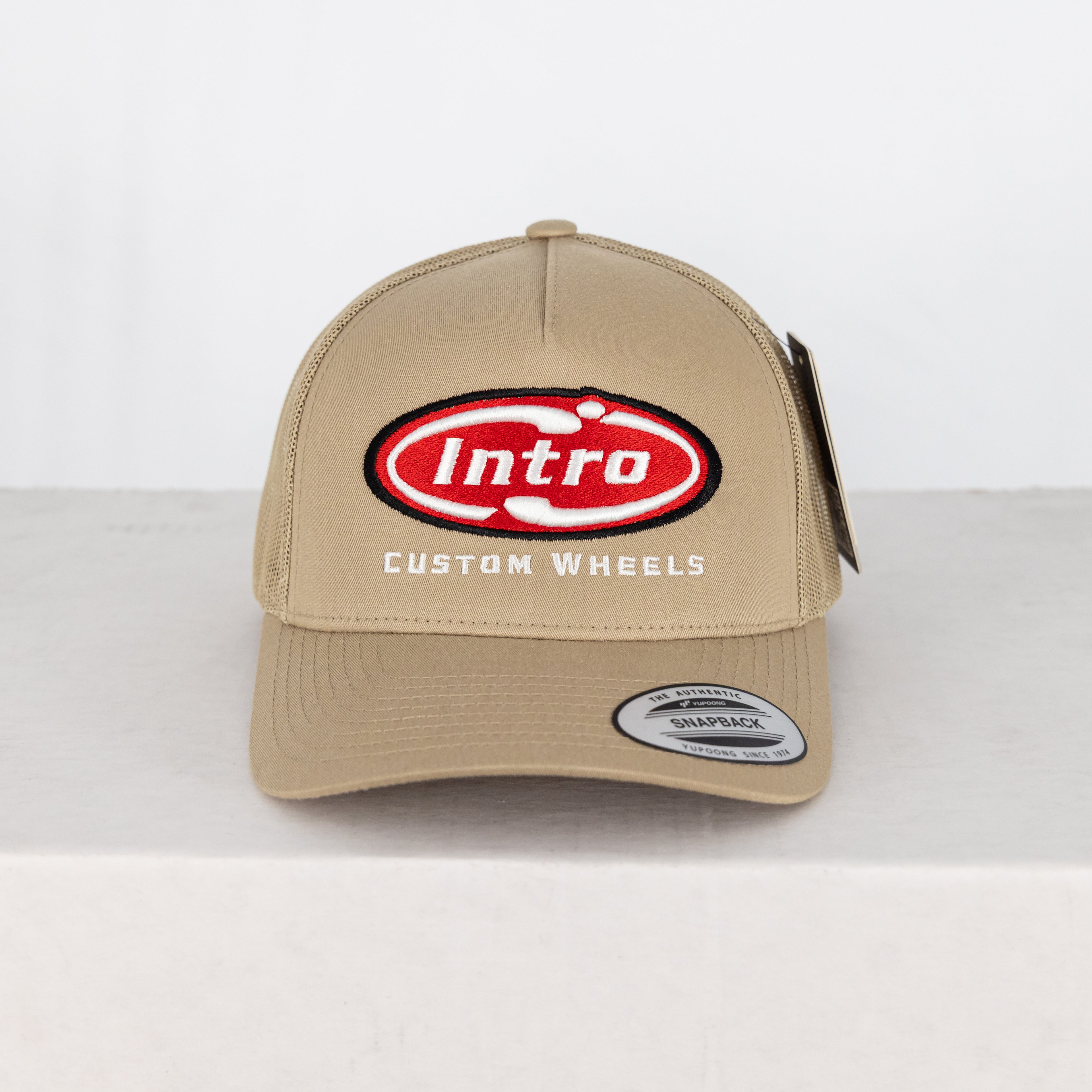Khaki 5 Panel Retro YP Trucker (CURVED)