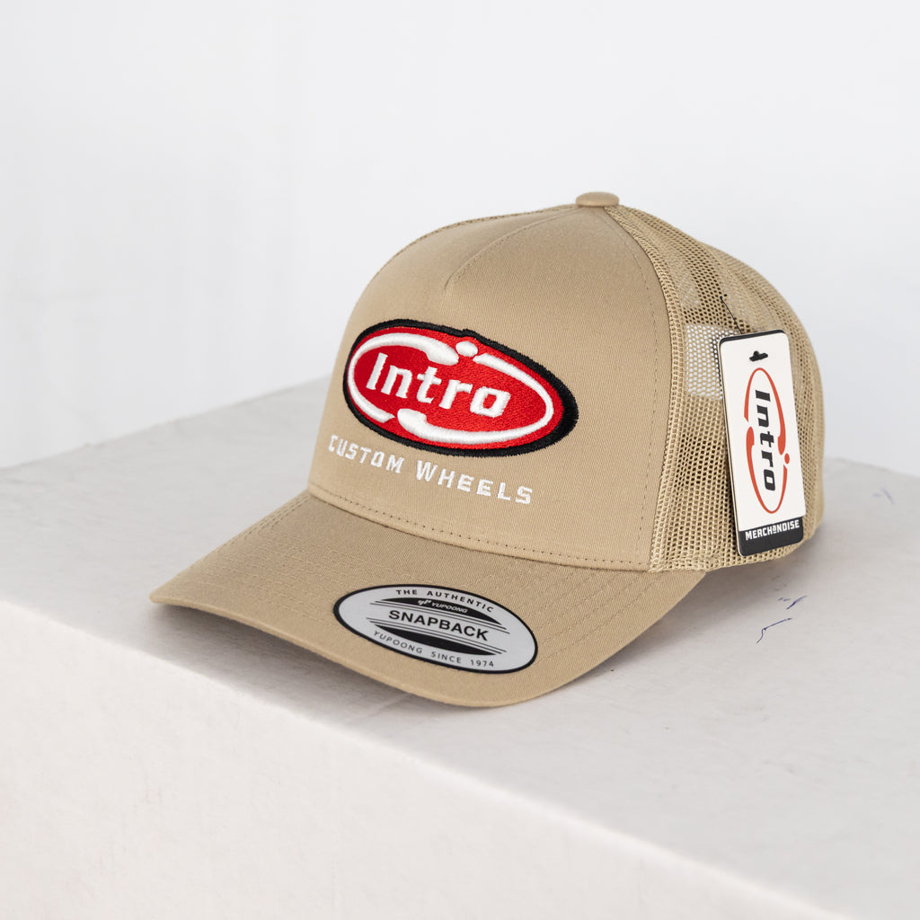 Khaki 5 Panel Retro YP Trucker (CURVED)