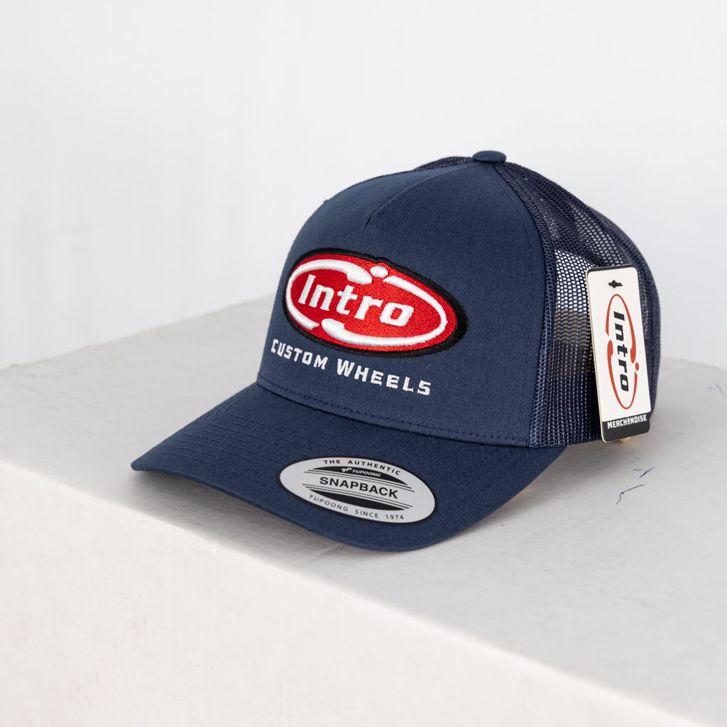 Navy 5 Panel Retro YP Trucker (CURVED)