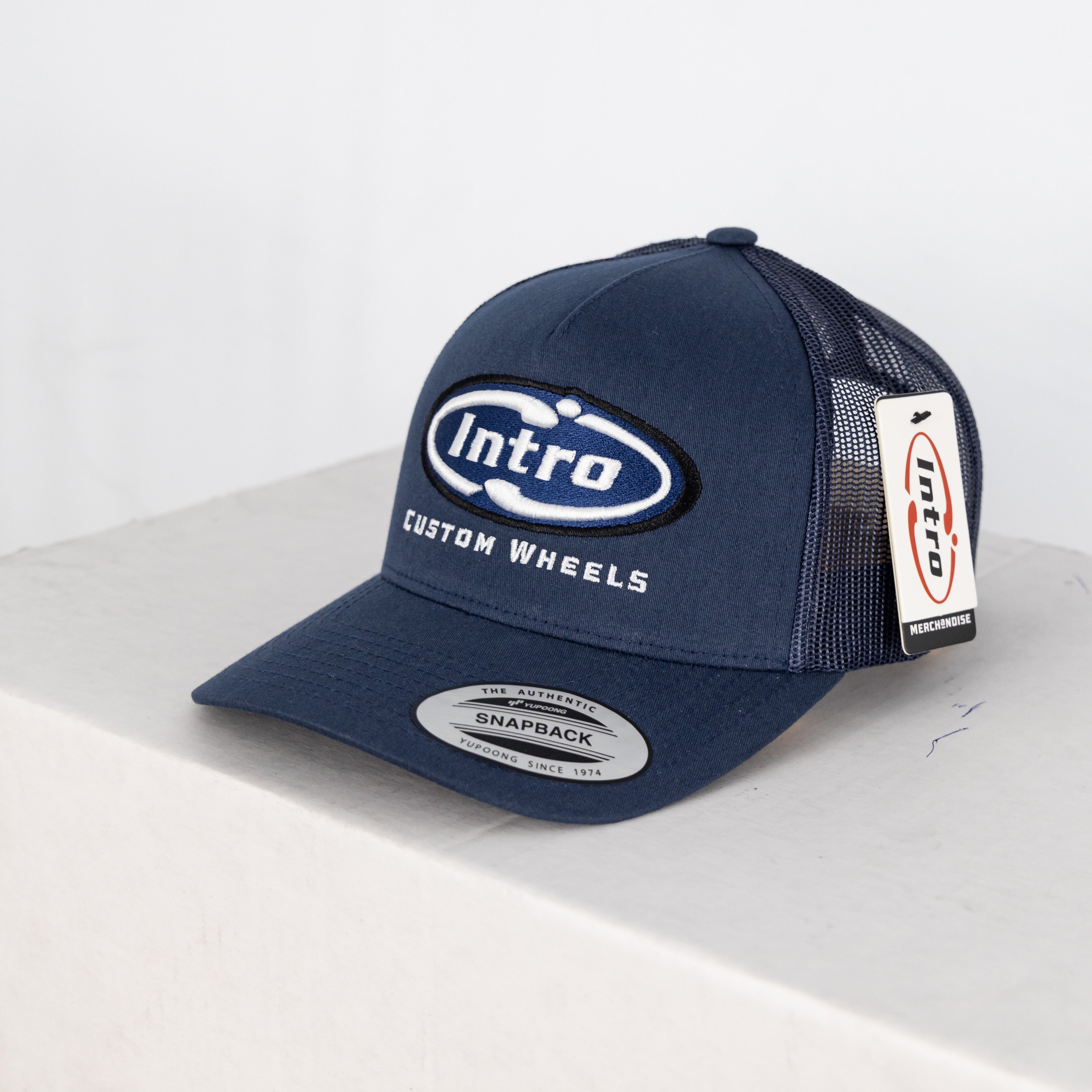 Navy 5 Panel Retro YP Trucker (CURVED)