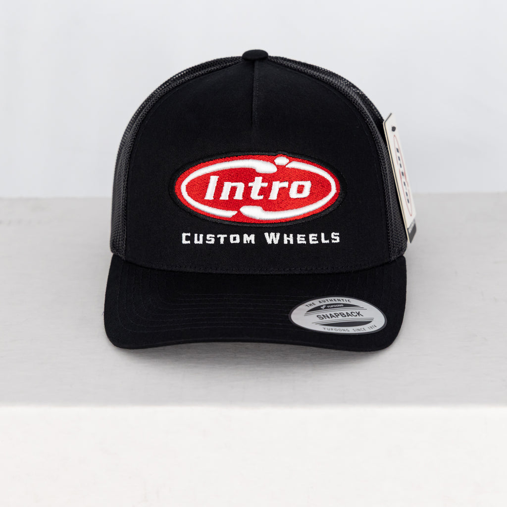 Black 5 Panel Retro YP Trucker (CURVED)
