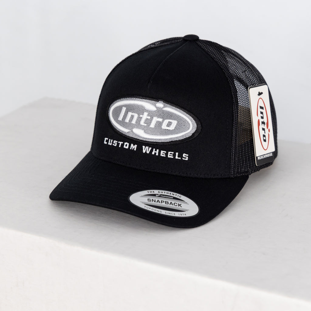 Black 5 Panel Retro YP Trucker (CURVED)