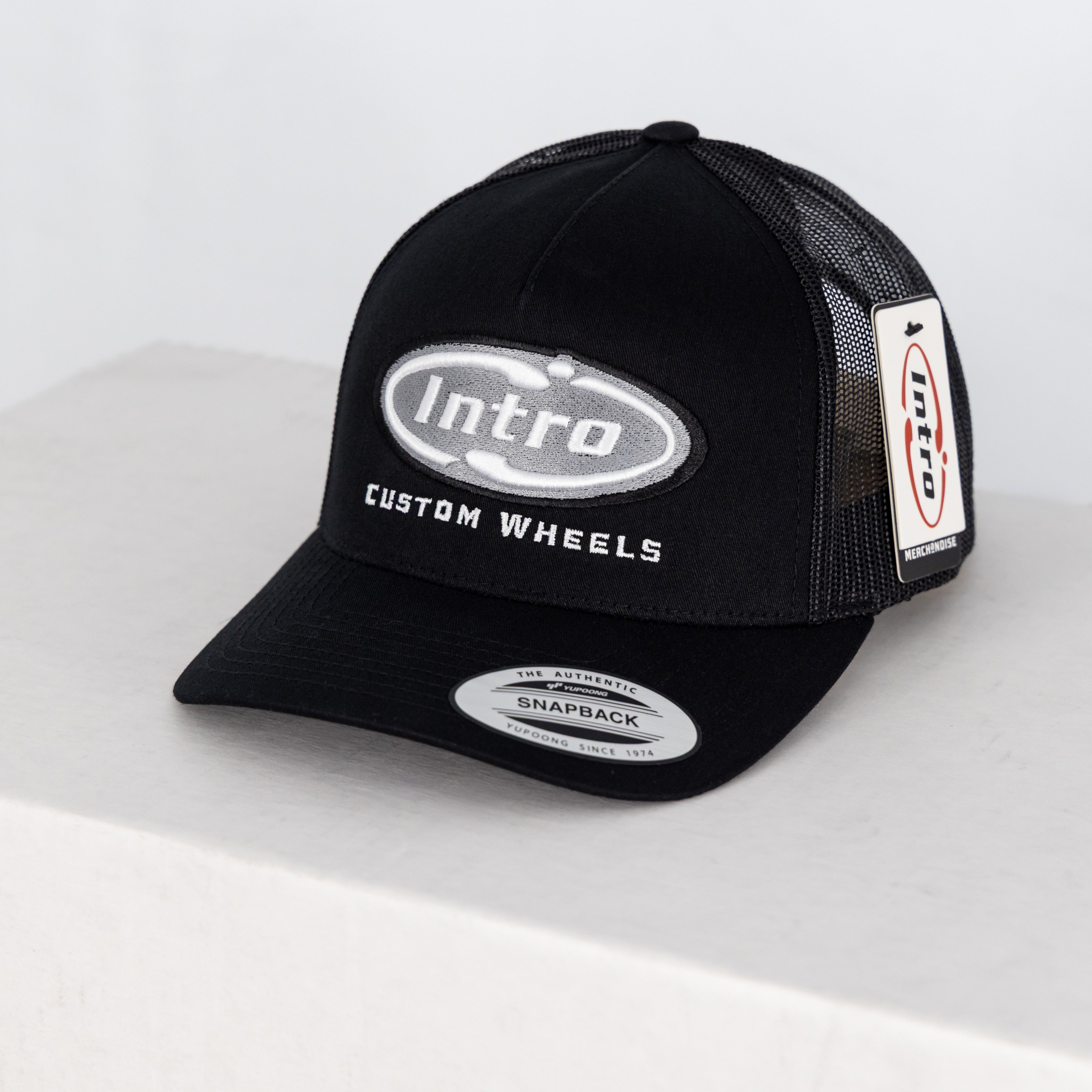 Black 5 Panel Retro YP Trucker (CURVED)