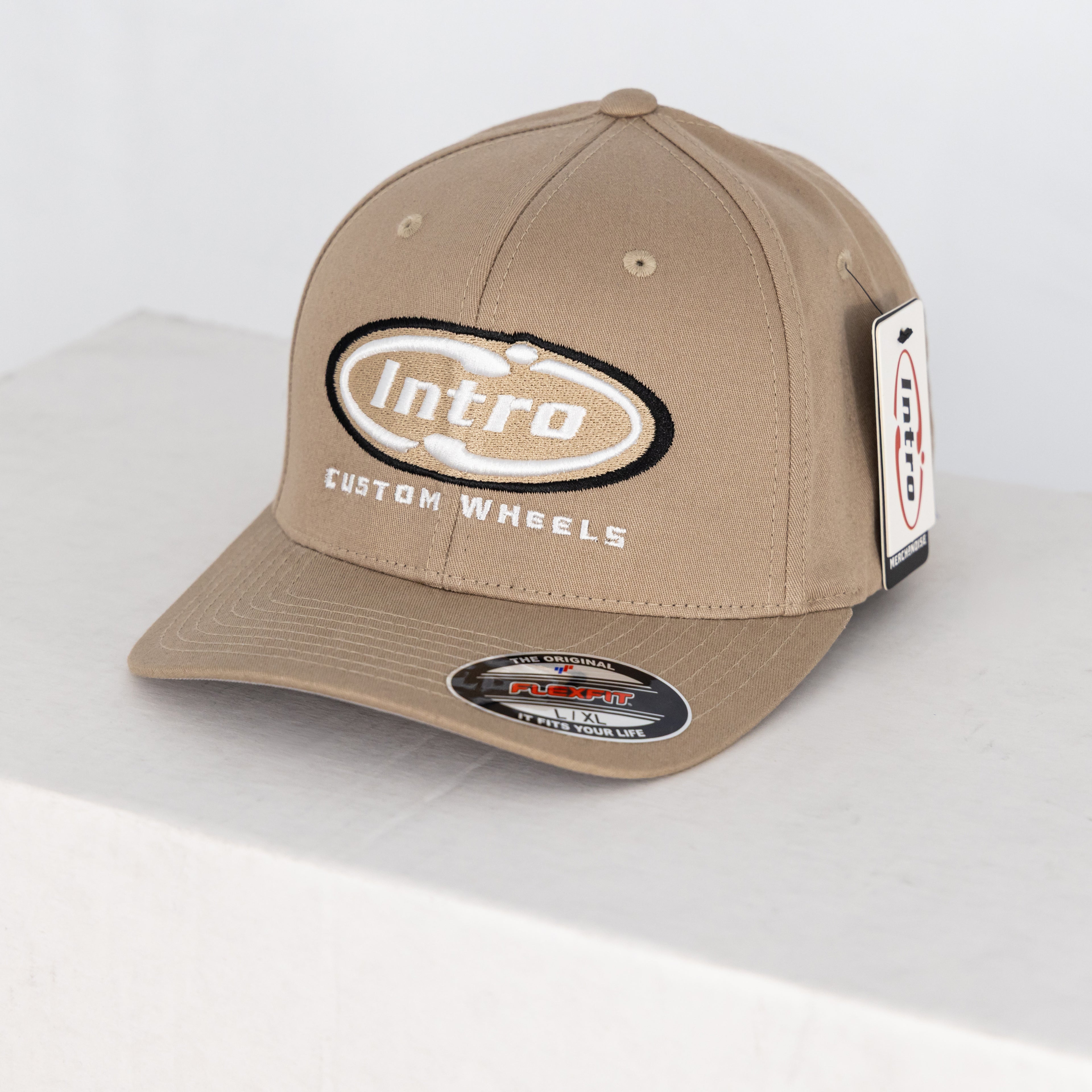 Khaki V-flexfit® cotton twill cap