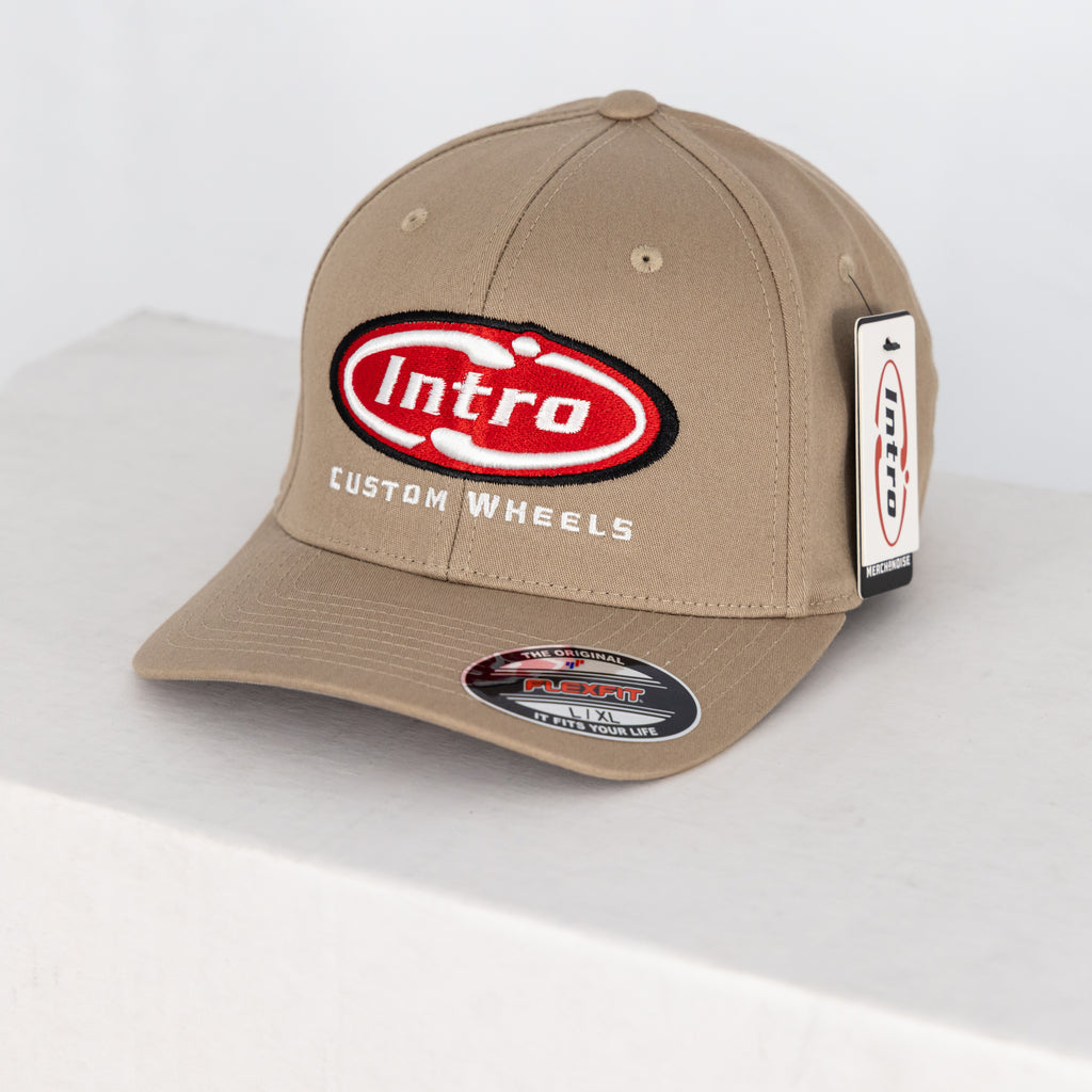 Khaki V-flexfit® cotton twill cap
