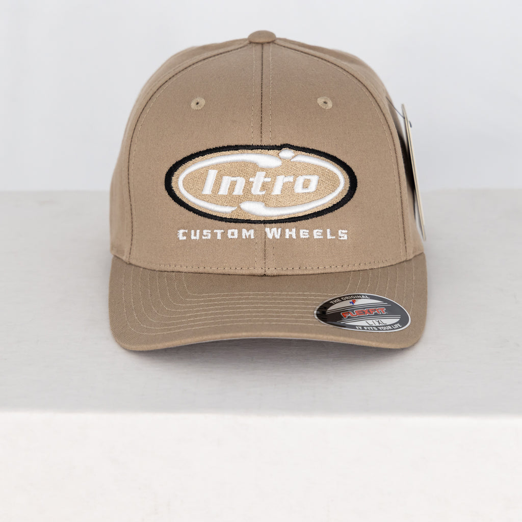 Khaki V-flexfit® cotton twill cap
