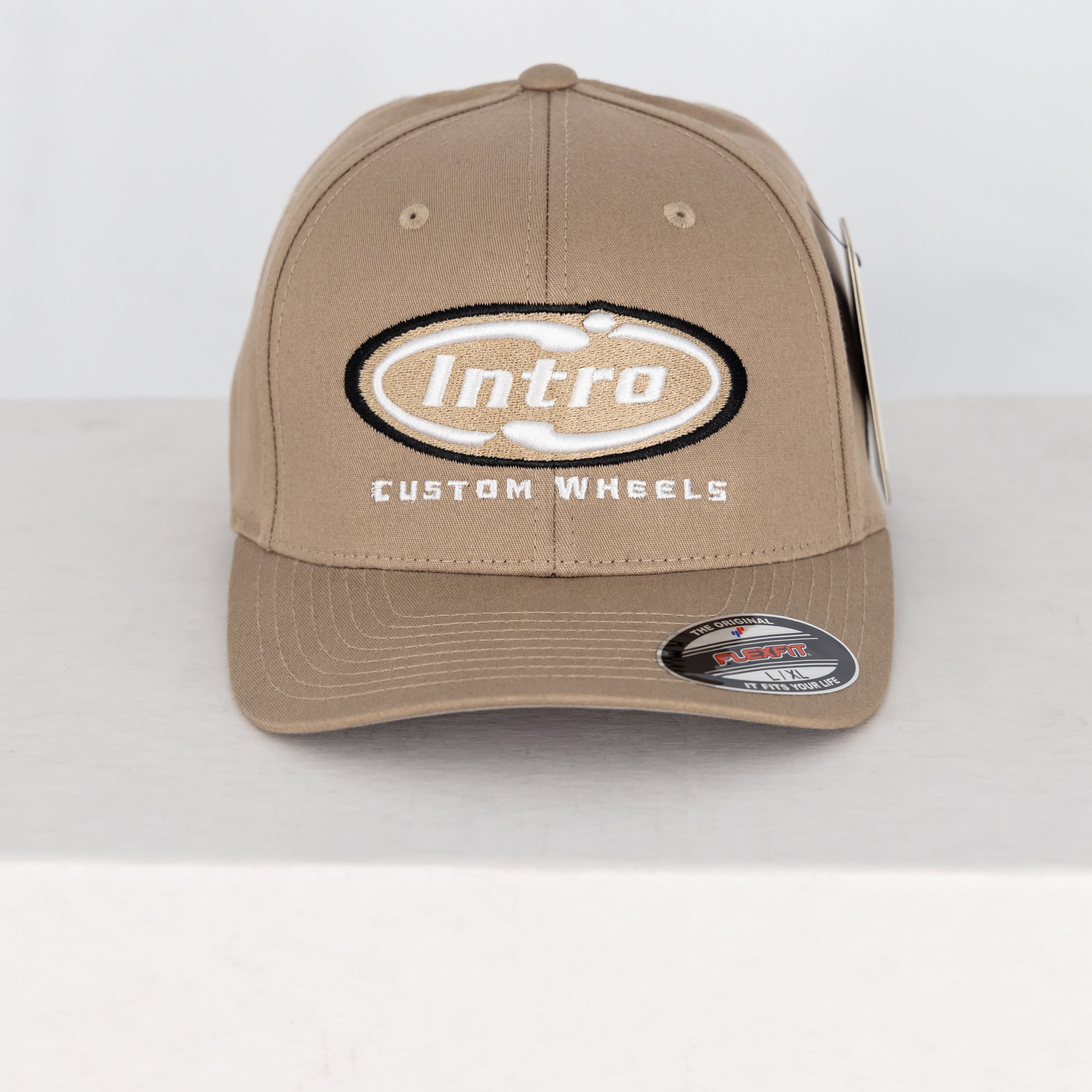 Khaki V-flexfit® cotton twill cap