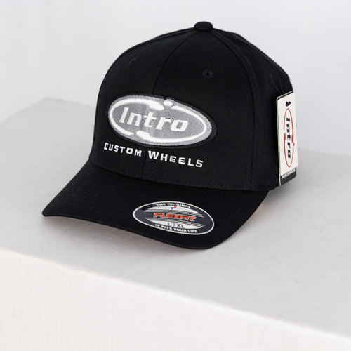 Black V-flexfit® cotton twill cap
