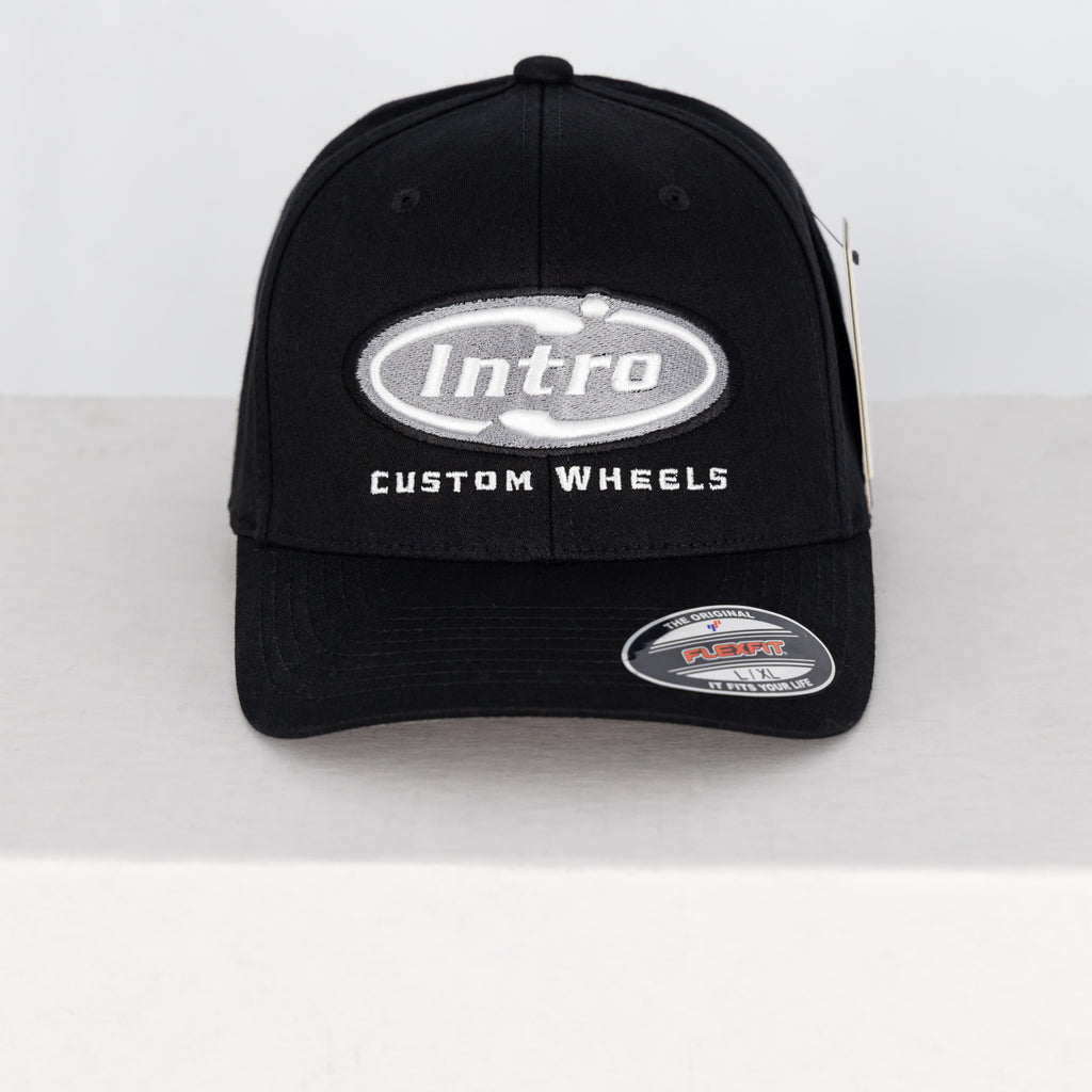 Black V-flexfit® cotton twill cap