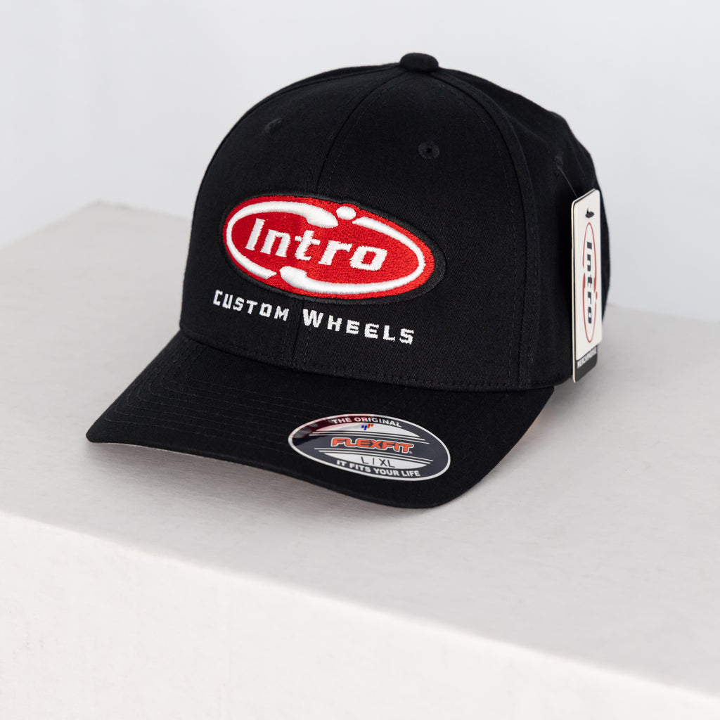 Black V-flexfit® cotton twill cap